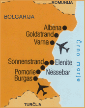 zemljevid potovanja - Bolgarija