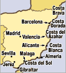 zemljevid Costa de Almería