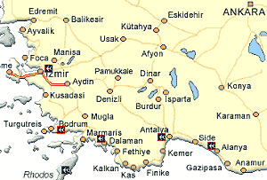 zemljevid Bodrum