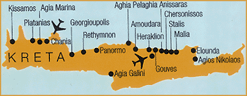 zemljevid Kreta Chania