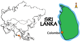 zemljevid potovanja - Sri Lanka