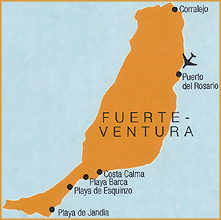 zemljevid Fuerteventura
