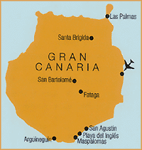 zemljevid Gran Canaria