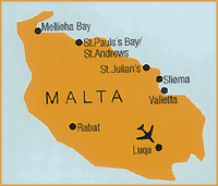 zemljevid Malta