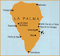 zemljevid La Palma