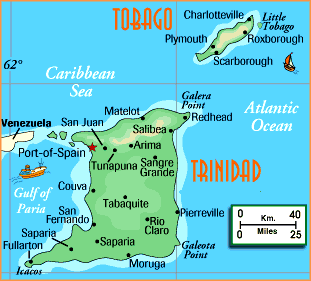 zemljevid Tobago